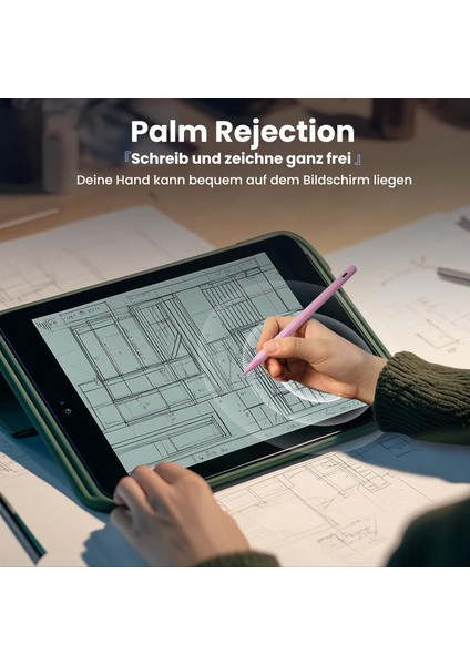 iPad A16 Air 6/7/8/9/10/11/12. Nesil Avuç Içi Red Palm Rejection Tablet Kalemi Stylus Yazı Çizim Pen indirimleri