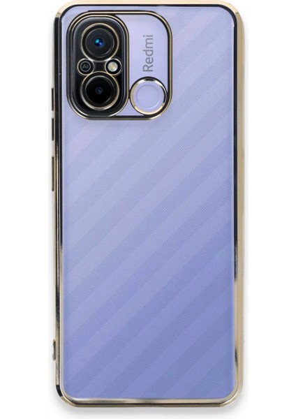 Xiaomi Redmi 12C Kılıf Lensli Silikon - Gold