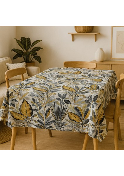 Duck Keten Masa Örtüsü | Su ve Leke Tutmaz | Dayanıklı, Şık Tropikal Desenli Masa Örtüsü fiyatları