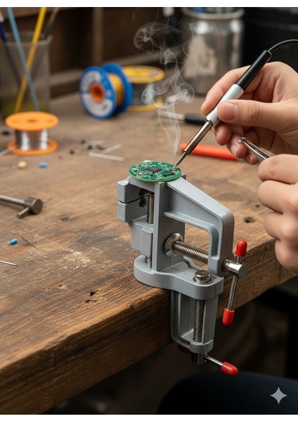 Mini Masa Mengene Sıkıştırma Sabitleme Aparatı Işkence Aleti 10 cm