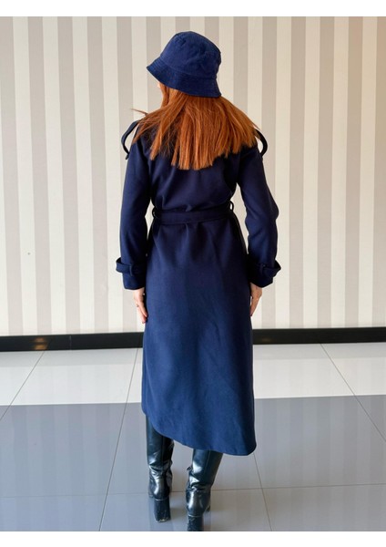 Kadın Kruvaze Yaka Belden Bağlamalı Oversize Kaşe Kaban fırsatları