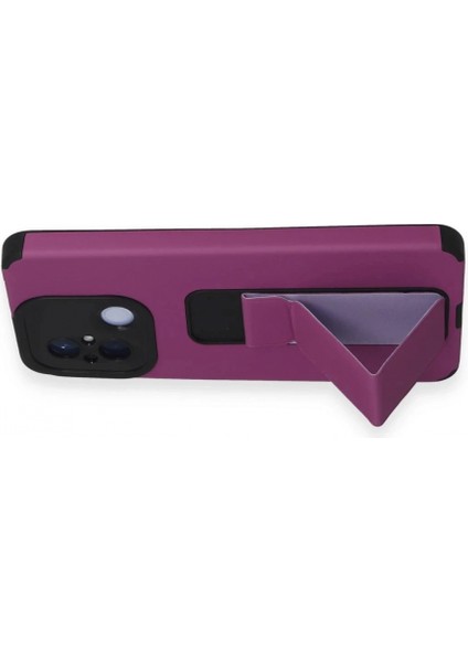 Xiaomi Redmi 12C Kılıf Mega Standlı Silikon - Mor indirimleri