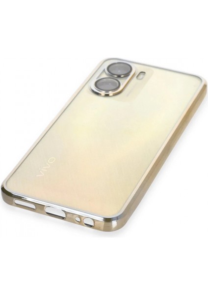 Vivo Y16 Kılıf Lensli Silikon - Gold fırsatları