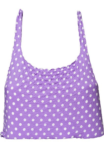 Büyük Boy Genişleyen Puantiyeli Lila Alışveriş Çantası modelleri