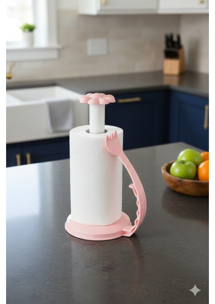 Rulo Havluluk – Ergonomik Tutacaklı, Mutfak Tezgahı Için Pratik Kağıt Havlu Tutucu
