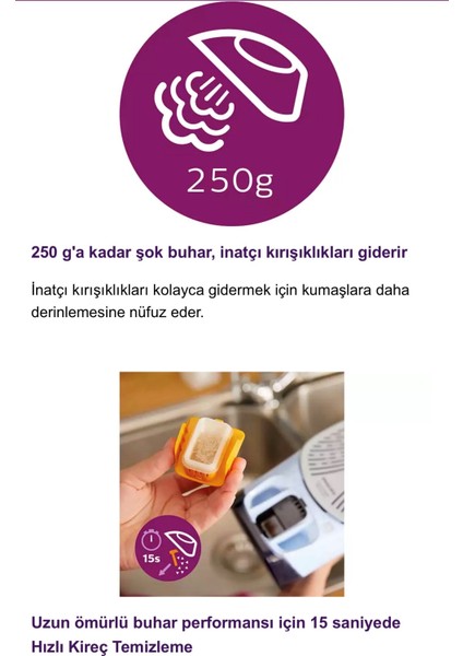 Azur Elite Optimaltemp Teknolojili Akıllı Buhar Özellikli Özel Tabanlı Buharlı Ütü | Şık Tasarım 2600WATT + Mutfak Tartısı