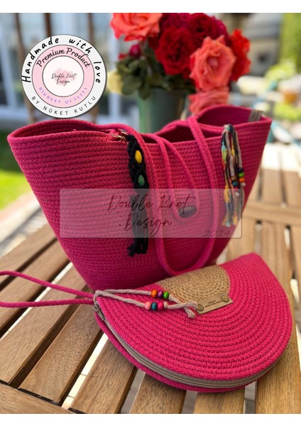 Bella 2li Takım Plaj Çantası , El Çantası Clutch, Totebag, Kadın, Yazlık, Hediyelik indirimleri