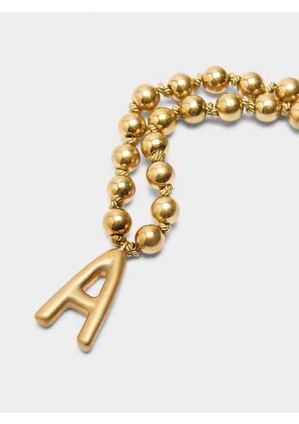 Altın Renkli Boncuklu Kısa Kolye fiyatları