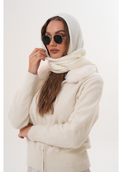 Kapüşon Detaylı Örgü Şal | Hooded Scarf Trendi fiyatları