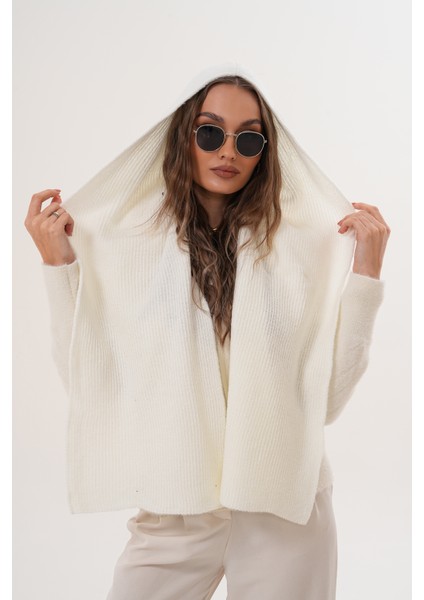 Kapüşon Detaylı Örgü Şal | Hooded Scarf Trendi modelleri