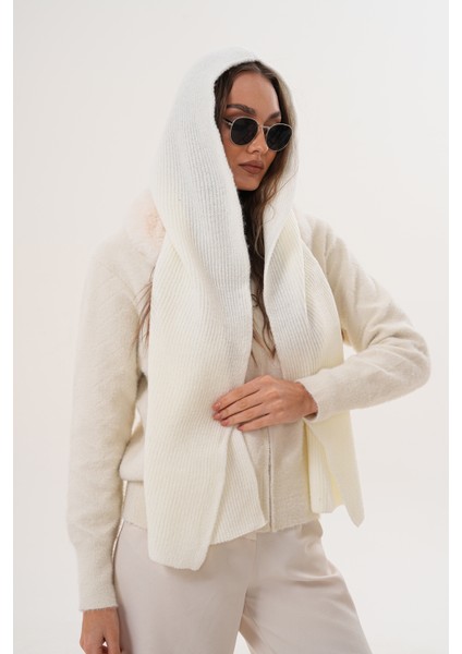 Kapüşon Detaylı Örgü Şal | Hooded Scarf Trendi fırsatları