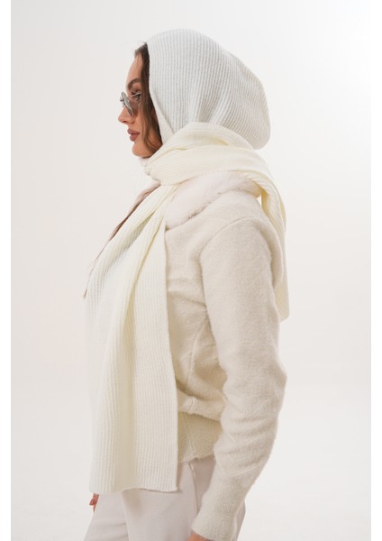 Kapüşon Detaylı Örgü Şal | Hooded Scarf Trendi