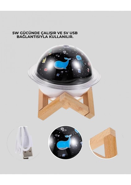 Gece Lambası Özellikli Taşınabilir Nemlendirici ve Aromaterapi Cihazı USB Girişli indirimleri