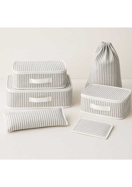 6'lı Valiz Içi Düzenleyici Set Çizgili | Bavul Organizer Seyahat Çantası Düzenleme Kutusu