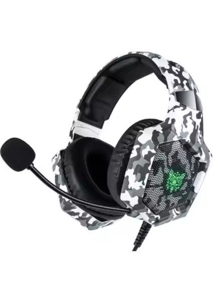 Beyaz K8 Kamuflaj Kulaklık