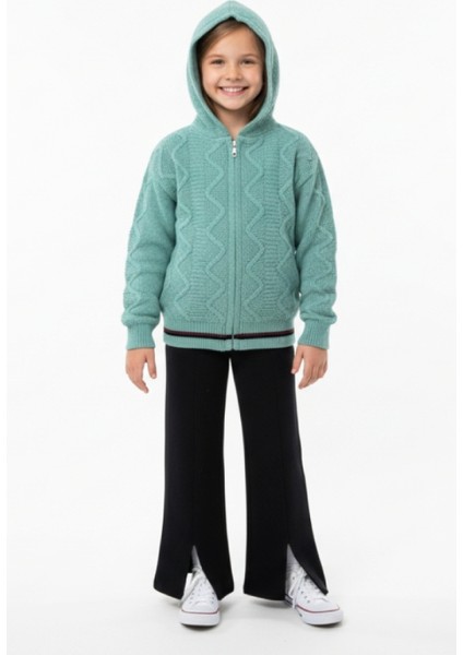 Kız Çocuk Triko Örme Alt-Üst Takım (Hırka ve Alt) 10-15 Yaş 12432