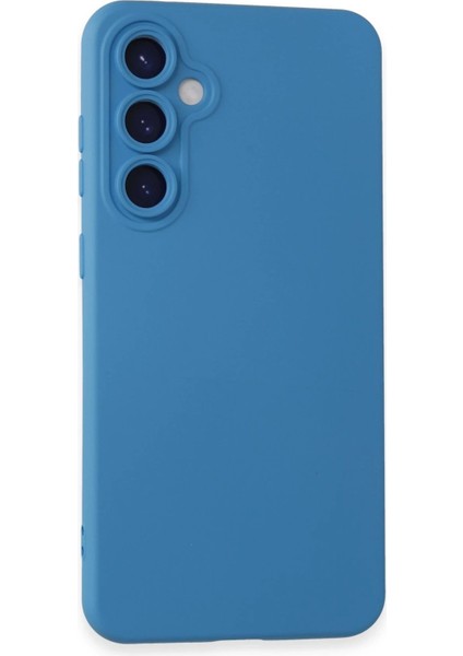 Samsung Galaxy S24 Kılıf Nano Içi Kadife Silikon - MAVI-(5796)