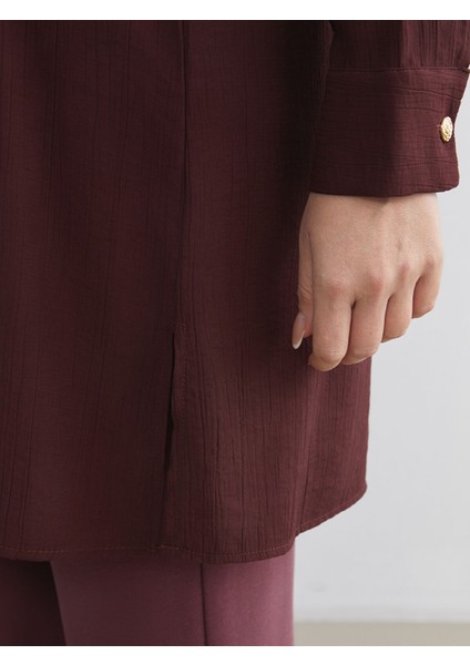 Yeni Sezon Hakim Yaka Dokulu Kadın Gömlek Tunik modelleri