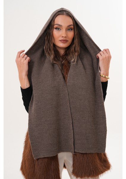 Kapüşon Detaylı Örgü Şal | Hooded Scarf Trendi modelleri
