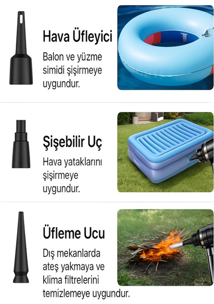 17000PA 100W Araç Süpürgesi | LED Ekranlı, Ev Ofis Araba Için El Süpürgesi - Hepa Filtreli modelleri
