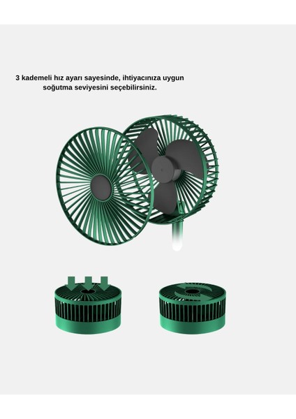 Taşınabilir Katlanabilir Mini Fan 3 Kademeli Şarj Edilebilir indirimleri