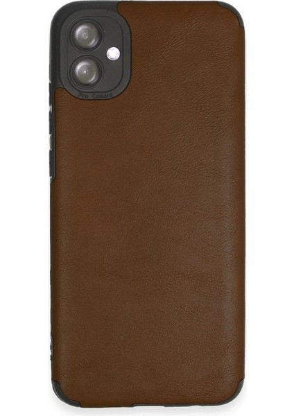 Samsung Galaxy A04E Kılıf Loop Deri Silikon - Kahverengi