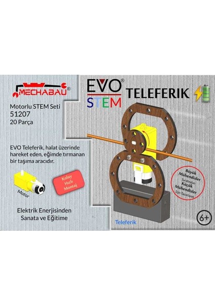 Evo Teleferik Stem Eğitim Seti modelleri