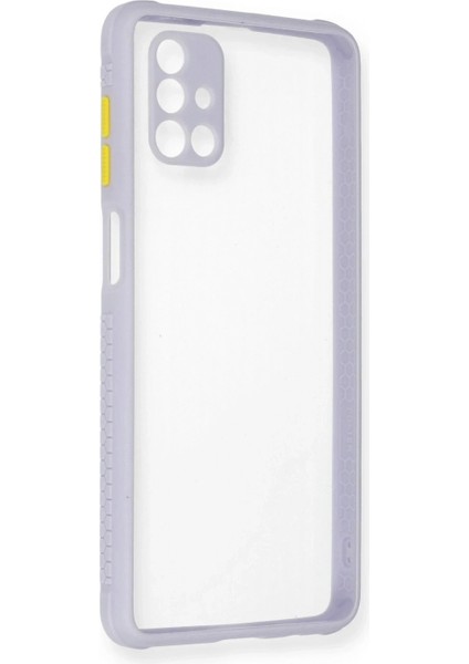 Samsung Galaxy M51 Kılıf Miami Şeffaf Silikon - Lila