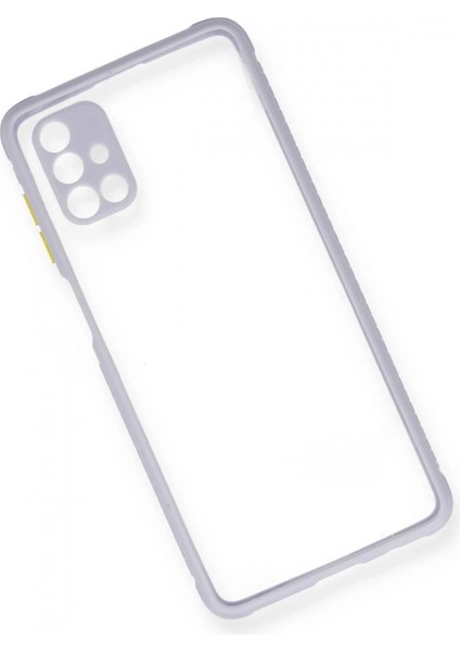 Samsung Galaxy M51 Kılıf Miami Şeffaf Silikon - Lila modelleri
