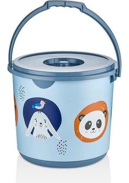 Sevimli Figürler 7 Parça Bebek Yıkama Banyo Küvet Seti Kova Maşrapa Küvet Filesi Sünger Sabun (MAVİ) modelleri