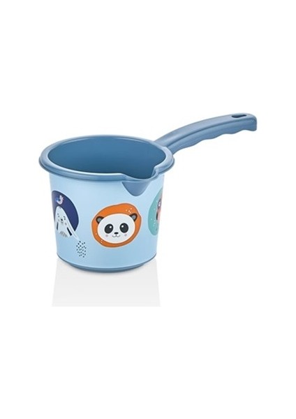 Sevimli Figürler 7 Parça Bebek Yıkama Banyo Küvet Seti Kova Maşrapa Küvet Filesi Sünger Sabun (MAVİ) indirimleri