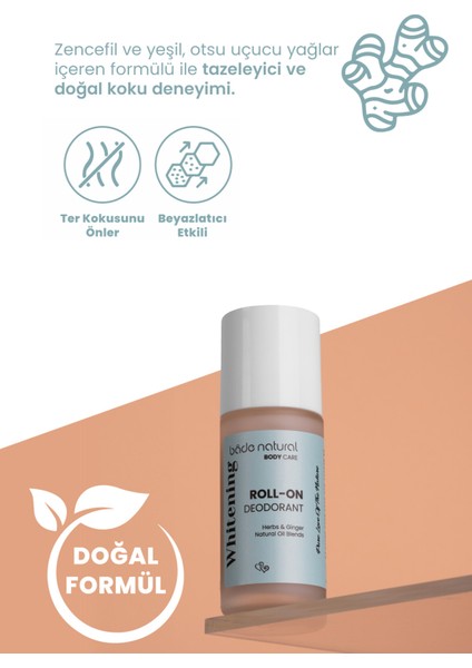 Floral Blends Roll On & Doğal Beyazlatıcı Roll On Deodorant %100 Doğal modelleri