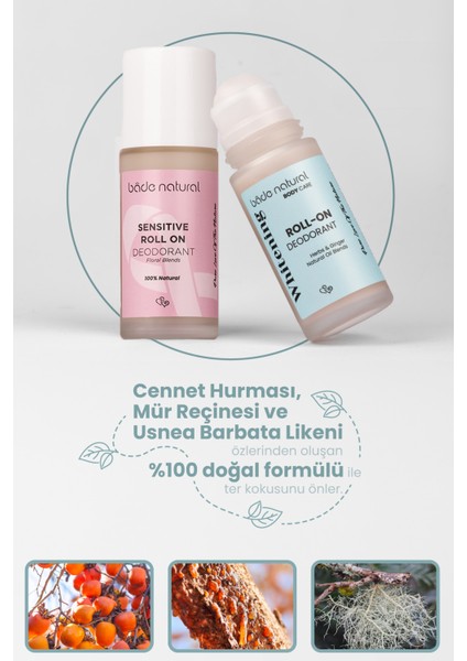 Floral Blends Roll On & Doğal Beyazlatıcı Roll On Deodorant %100 Doğal fırsatları