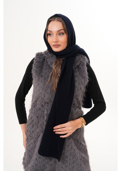 Kapüşon Detaylı Örgü Şal | Hooded Scarf Trendi fırsatları