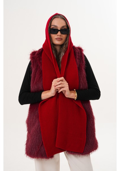 Kapüşon Detaylı Örgü Şal | Hooded Scarf Trendi modelleri