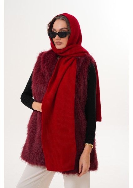 Kapüşon Detaylı Örgü Şal | Hooded Scarf Trendi fırsatları