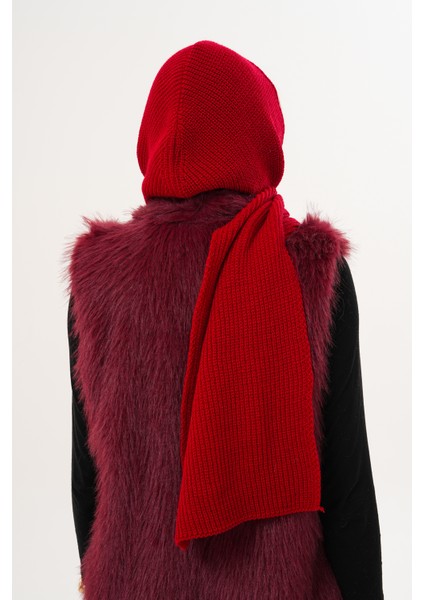 Kapüşon Detaylı Örgü Şal | Hooded Scarf Trendi