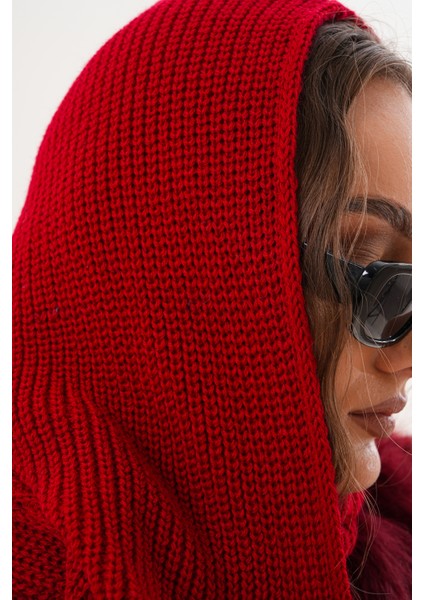 Kapüşon Detaylı Örgü Şal | Hooded Scarf Trendi