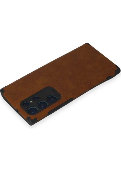 OMR02 Samsung Galaxy S22 Ultra Kılıf Loop Deri Silikon - Kahverengi modelleri