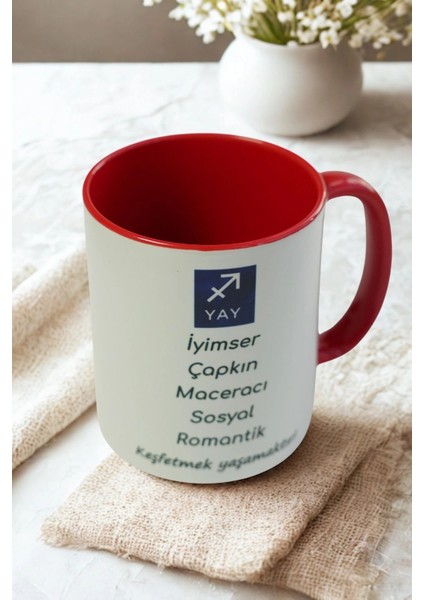 Yay Burcu Kupa – Iyimser, Maceracı, Sosyal ve Romantik Tasarım Kupa