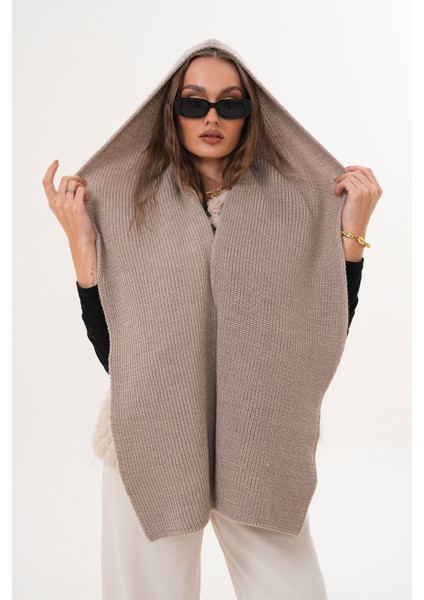 Kapüşon Detaylı Örgü Şal | Hooded Scarf Trendi modelleri