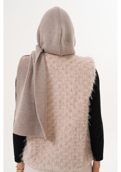 Kapüşon Detaylı Örgü Şal | Hooded Scarf Trendi fırsatları