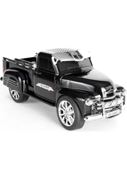 Şarjlı Nostaljik Çalar Kamyon Bluetooth Fm Radyo Tf Mp3 Siyah ( Lisinya )