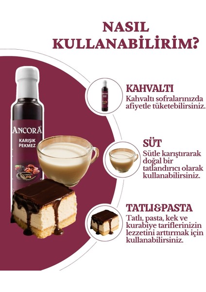 Karışık Pekmez - Keçiboynuzu, Dut ve Hurma Pekmezi Karışımı 350 G modelleri