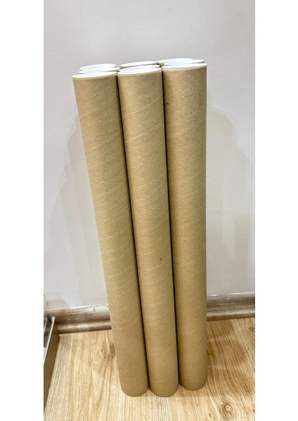 Postüp Beyaz Kapaklı Silindir Kutu Rulo Tüp Masura 5 cm x 55 cm 9 Adet fiyatları