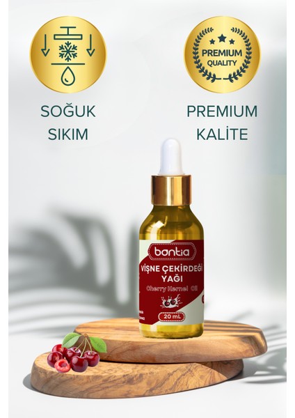 Premium Vişne Çekirdeği Yağı - %100 Saf Soğuk Sıkım Doğal Antioksidan Destekli Yaşlanma Karşıtı Cilt ve Saç Bakım Yağı fırsatları