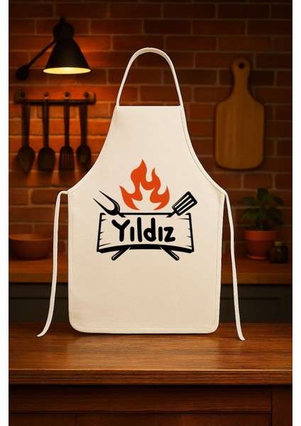 Kişiye Özel Karikatür Fotoğraflı ve Isimli Mutfak Önlüğü Steak modelleri
