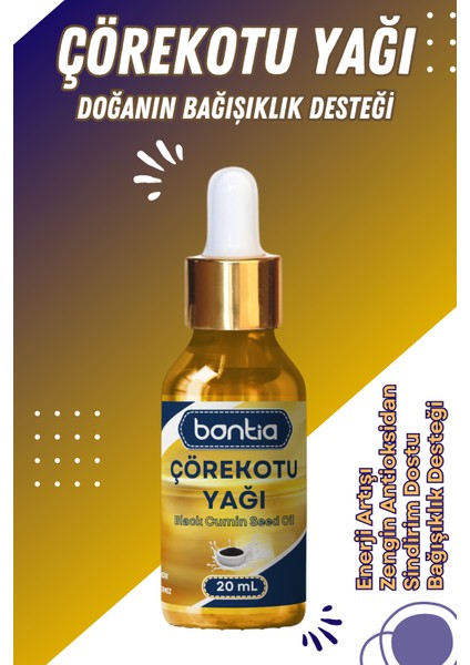 Premium Çörekotu Yağı - %100 Saf Doğal Bağışıklık ve Cilt Desteği 20ML fiyatları