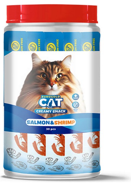 Nrtmsa Eurogold Cat Sıvı Kedi Ödülü Somon - Karides 30x15gr fiyatları