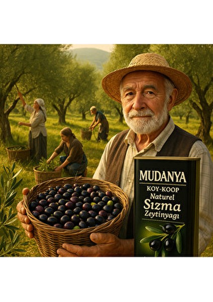 Mudanya Soğuk Sıkım Sızma Zeytinyağı 5 Lt Türkiye Menşeli Yüksek Kalite